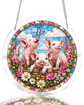 Meadow Piglets Light Suncatcher-Acrylic Window Art