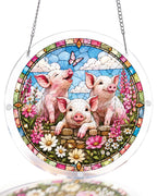 Meadow Piglets Light Suncatcher-Acrylic Window Art