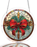 Christmas Bow Light Suncatcher-Acrylic Window Art