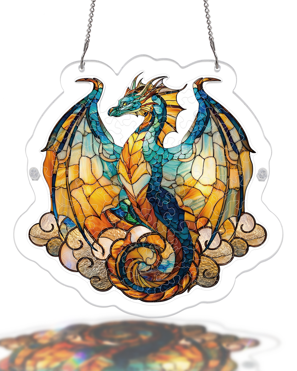 Oceanfire Dragon Light Suncatcher-Acrylic Window Art