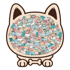 Morandi-Colored Cat/Dog Shaped Wooden Jigsaw Puzzle