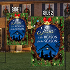 Jesus Is The Reason For The Season Nativity Christmas Flag