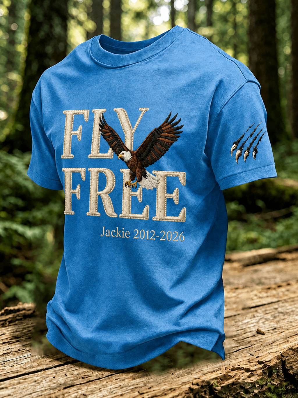 Men'S Forever Over Big Bear, Fly Free Jackie Printed Short-Sleeve T-Shirt