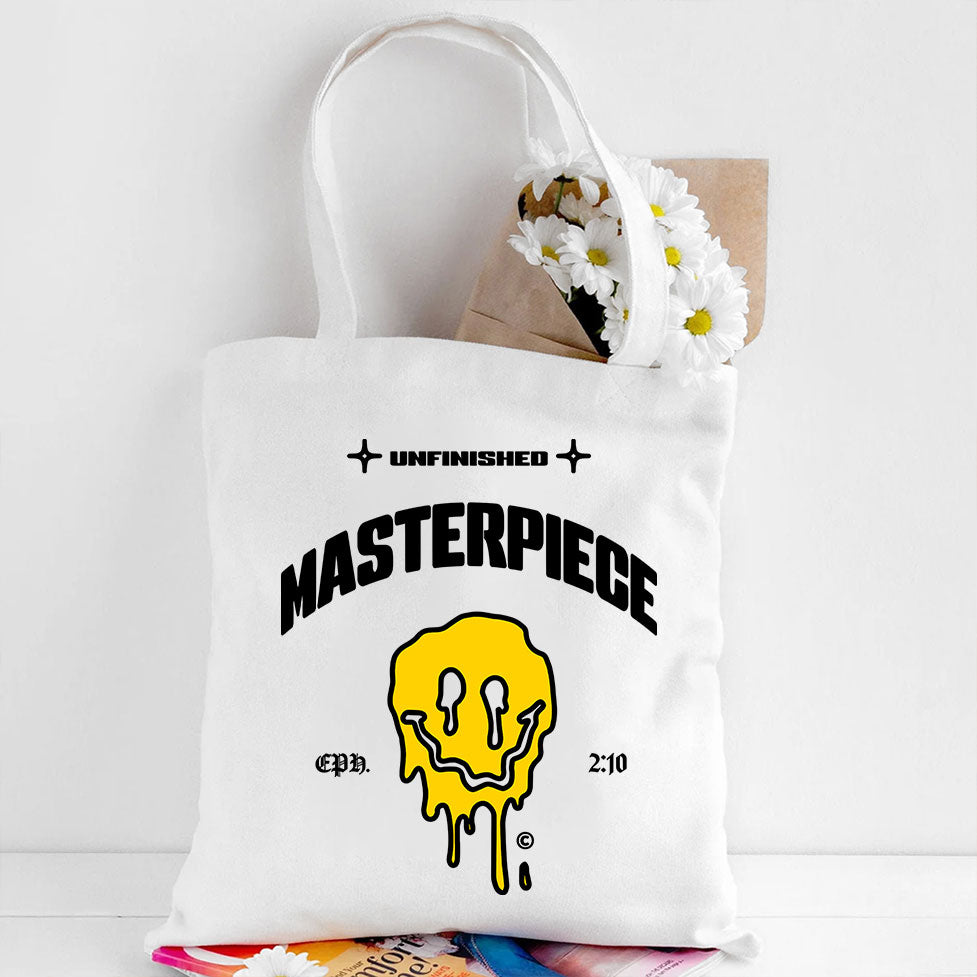 Masterpiece Christian Canvas Tote Bag