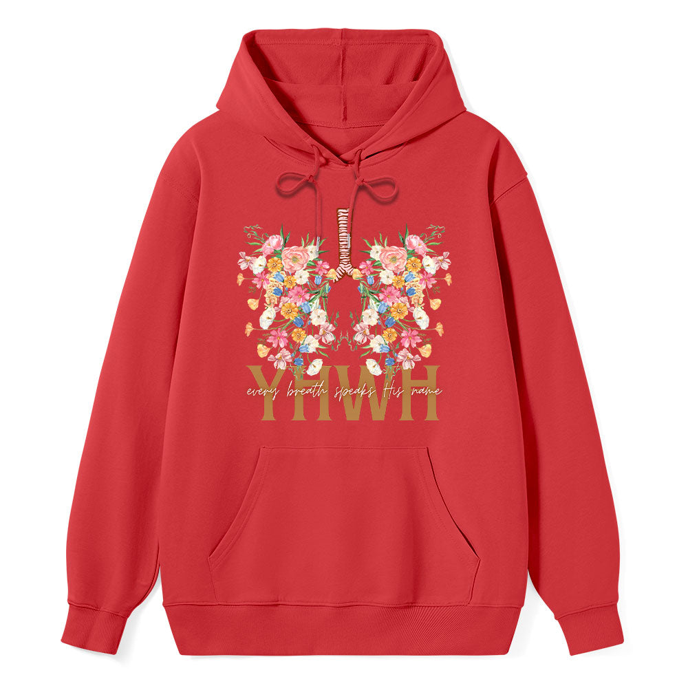 YHWH Floral Classic Christian Hoodie