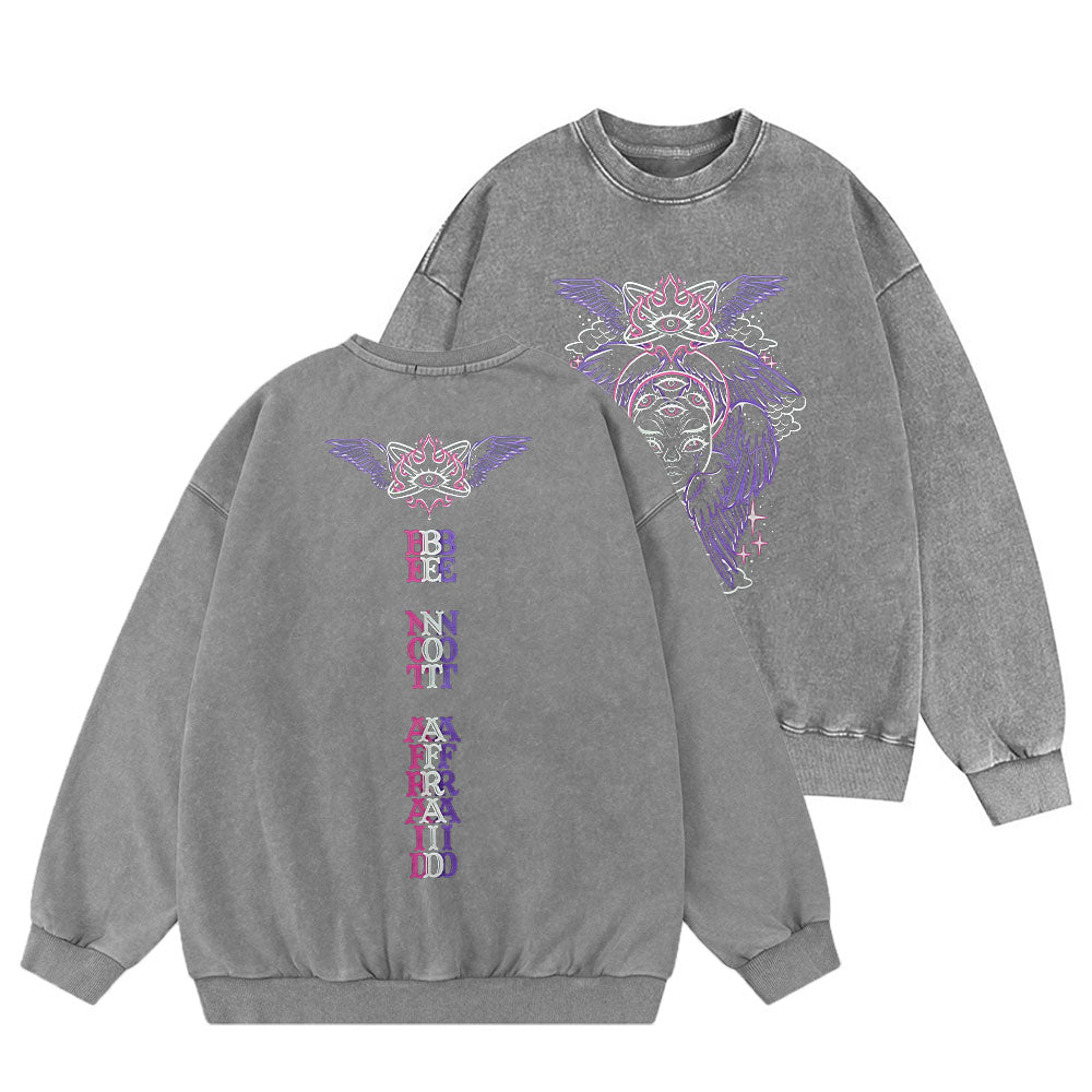 Be Not Afraid Christian Washed Sweatshirt