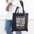 Be Joyful In Hope Christian Canvas Tote Bag