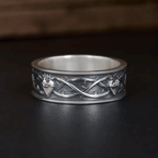 Sacred Heart of Jesus Christian Sterling Silver Band Ring