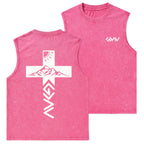 God Is Greater Than The Highs And Lows Christian Washed sleeveless Tee