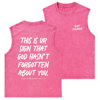 Not Forsaken Christian Washed sleeveless Tee