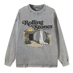 The Stone Was Rolled Away Christian Washed Long Sleeve T-Shirt