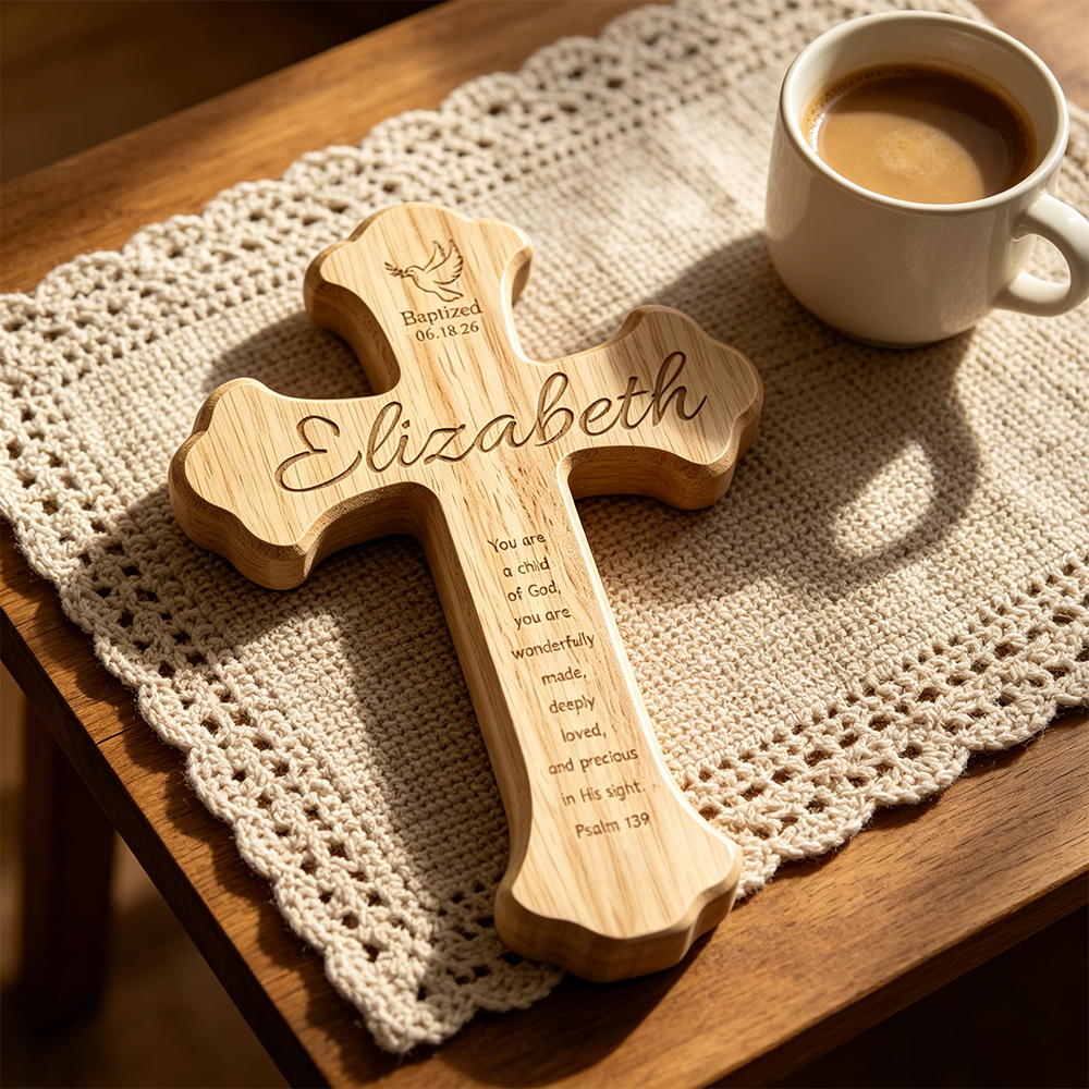 Personalized You Are A Child Of God Christian Wooden Cross Decoration