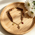 Christian Leopard Strap Cross Necklace