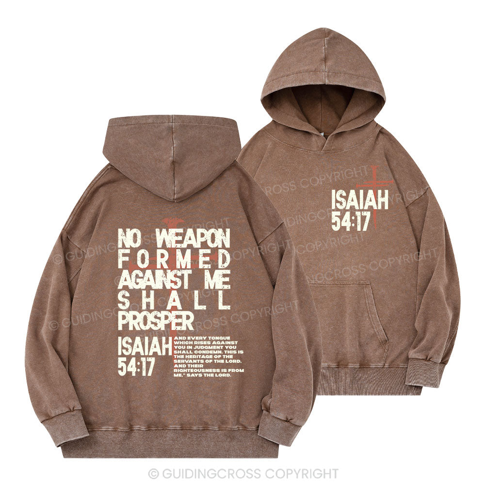 No Weapon Christian Washed Hoodie