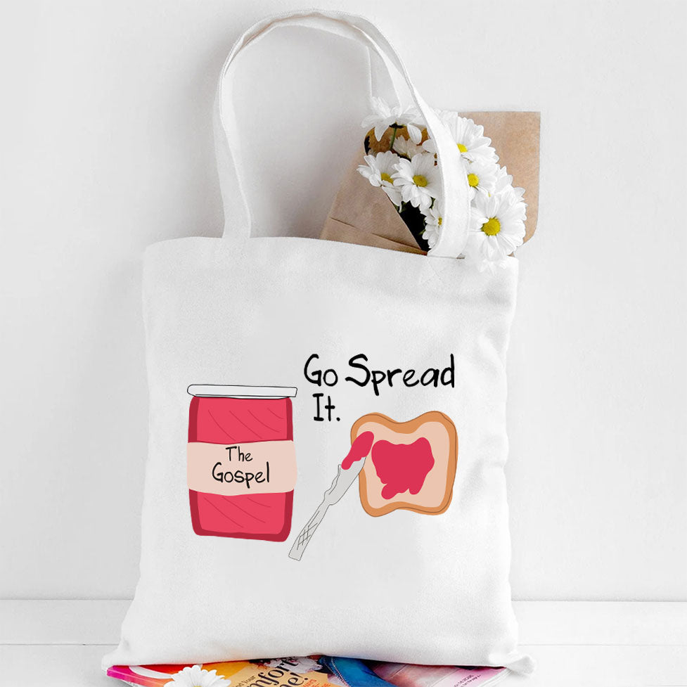 Go Spread It Christian Canvas Tote Bag