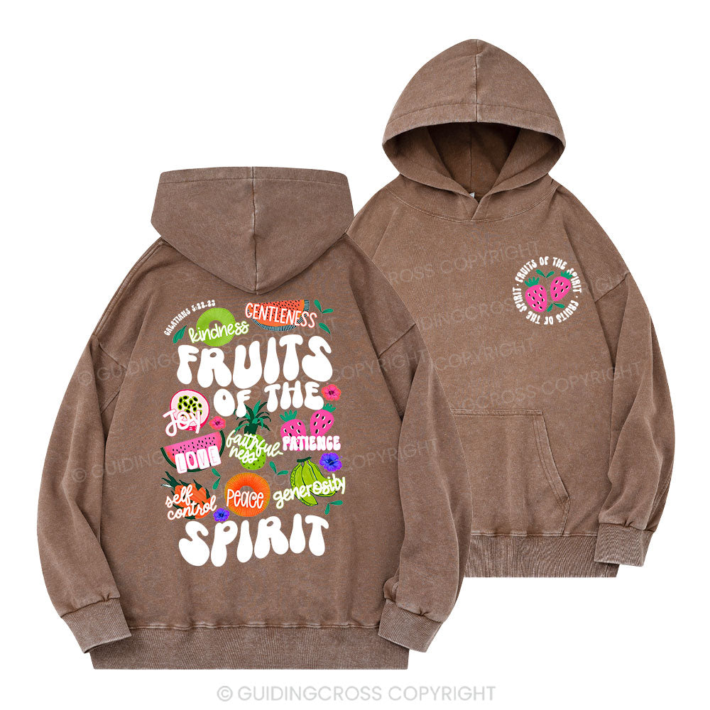 Fruit Of The Spirit Christian Washed Hoodie