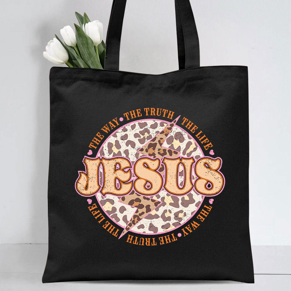 Jesus The Way The Truth Christian Canvas Tote Bag
