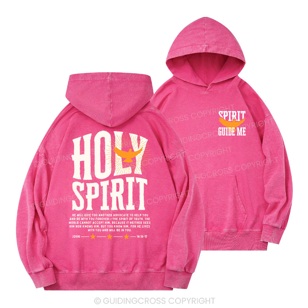 Spirit Guide Me Christian Washed Hoodie