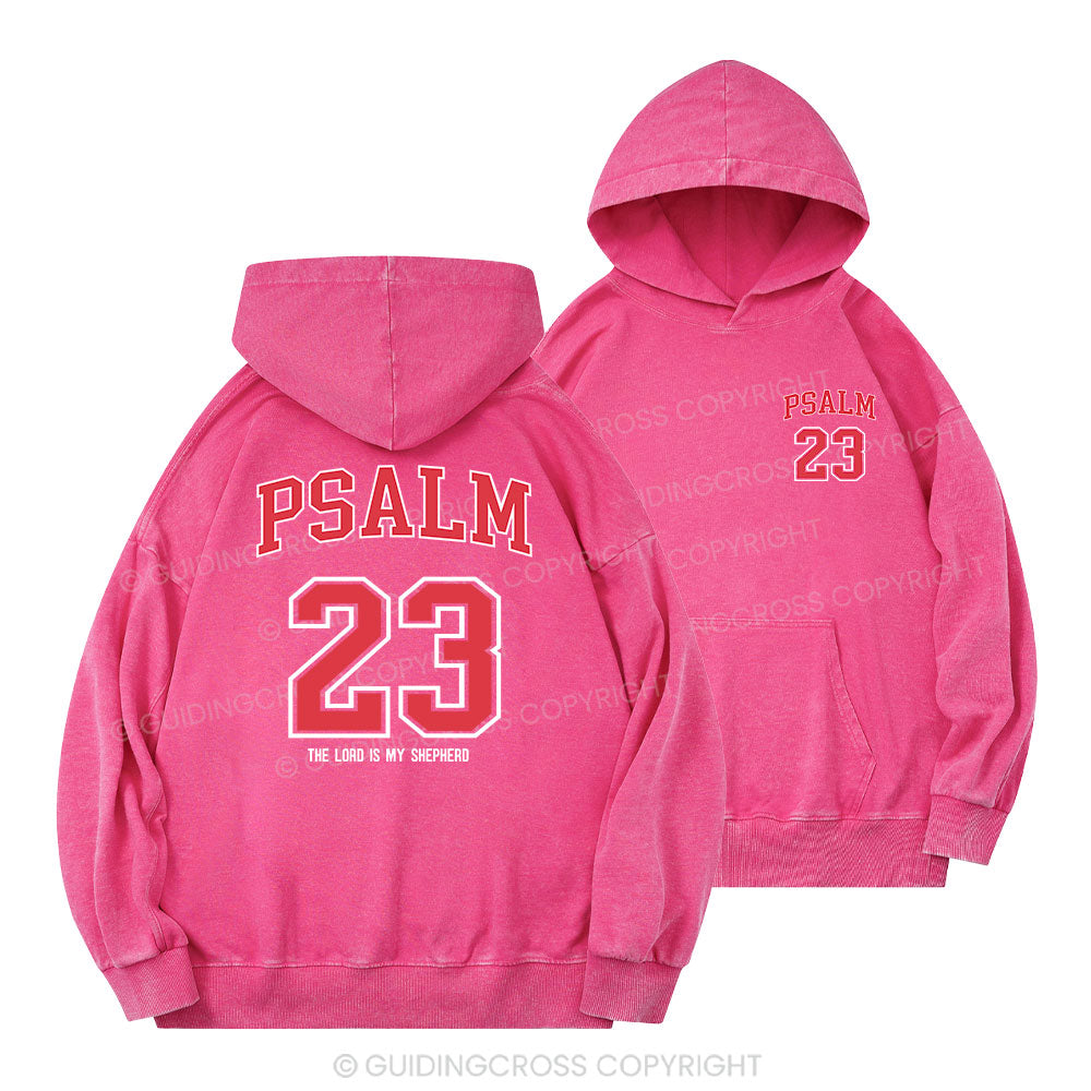 Psalm 23 Christian Washed Hoodie