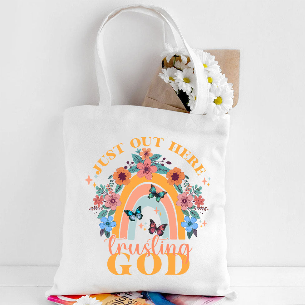 Trusting God Christian Canvas Tote Bag