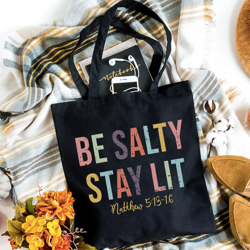 Be salty Stay Lit Vintage Canvas Tote Bag