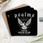 Faith Over Fear Christian Wooden Printed Coasters