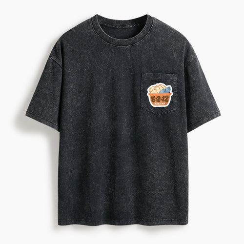 2 Fish And 5 Bread Washed Unisex Pocket T-Shirt