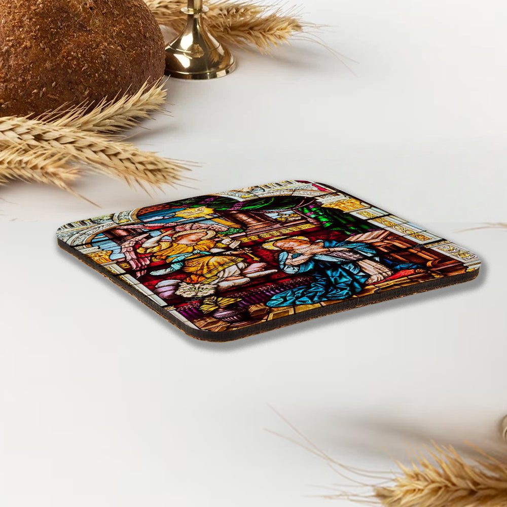 The Virgin Mary Christian Wooden Printed Coasters