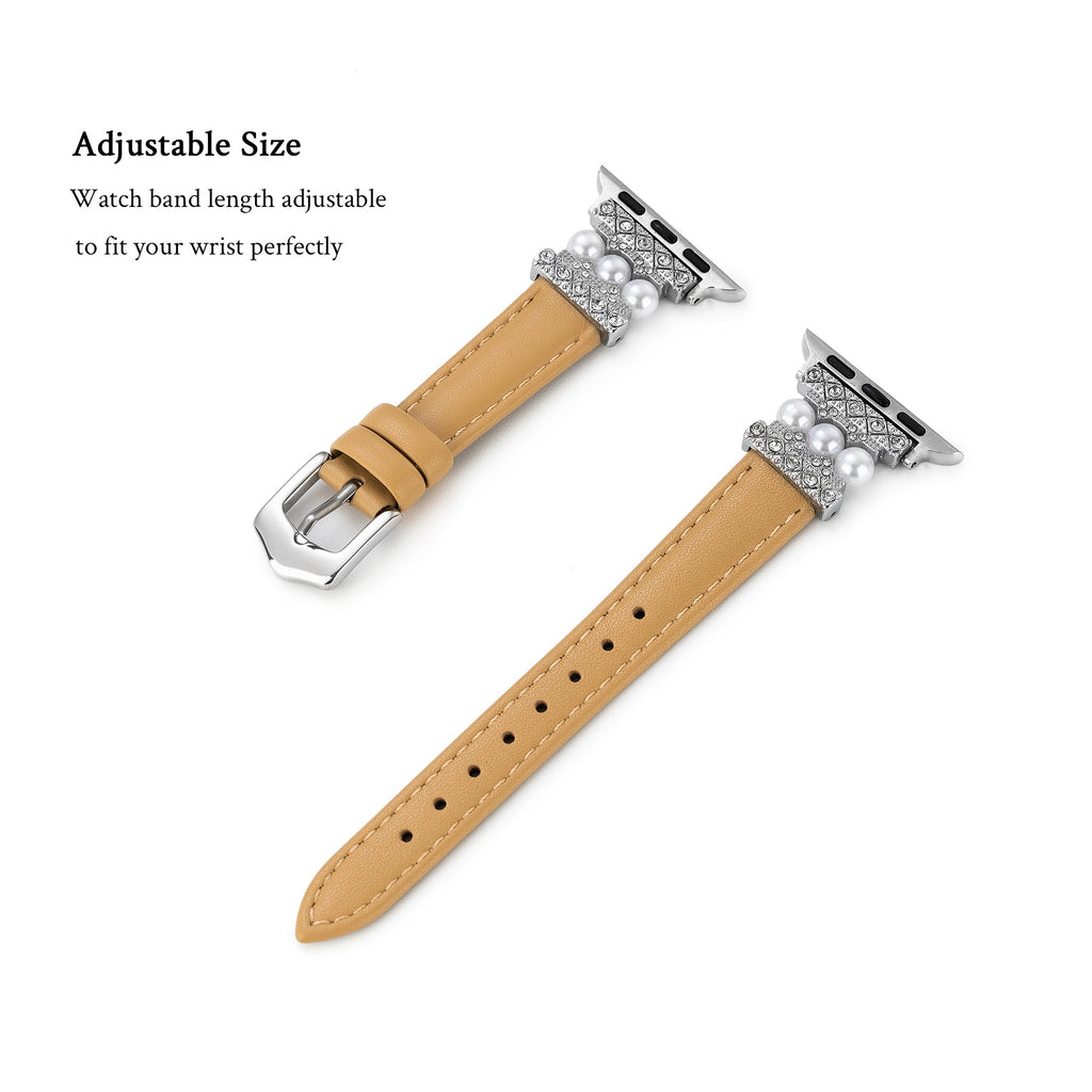 Pearl Touch Leather Watch Band for Apple Watch
