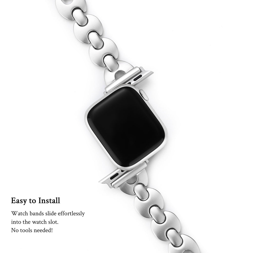 Sleek Geo Metal Watch Band for Apple Watch