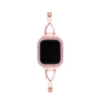 Shiny Rhinestones Half-Wrapped Apple Watch Case