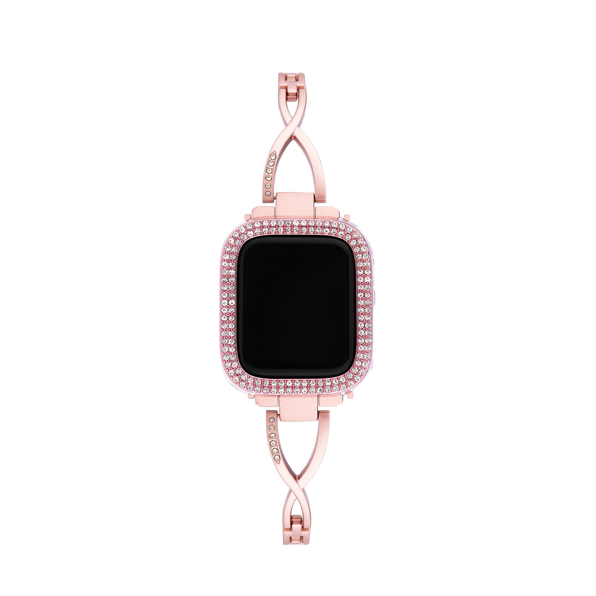 Shiny Rhinestones Half-Wrapped Apple Watch Case