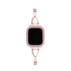 Shiny Rhinestones Half-Wrapped Apple Watch Case