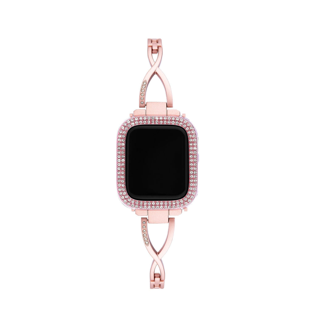 Shiny Rhinestones Half-Wrapped Apple Watch Case