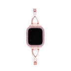 Shiny Rhinestones Half-Wrapped Apple Watch Case