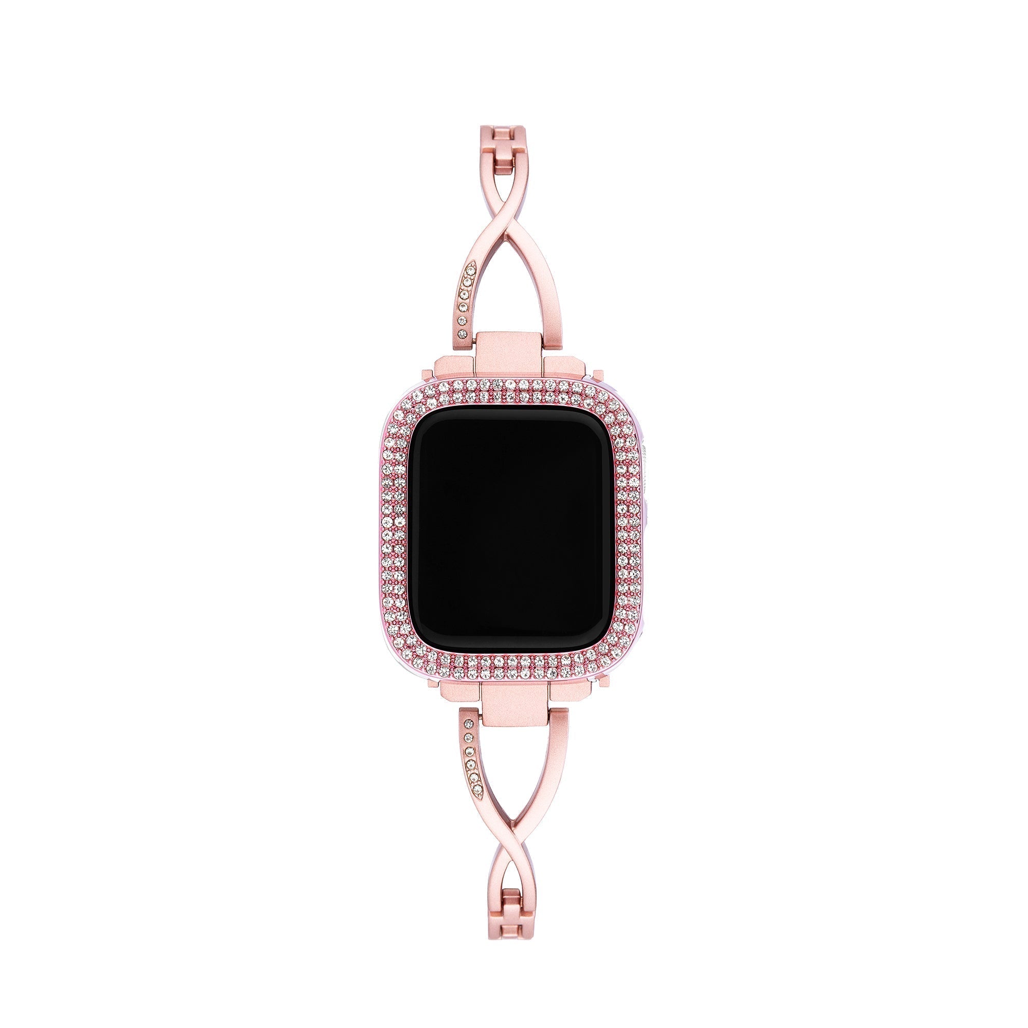 Shiny Rhinestones Half-Wrapped Apple Watch Case