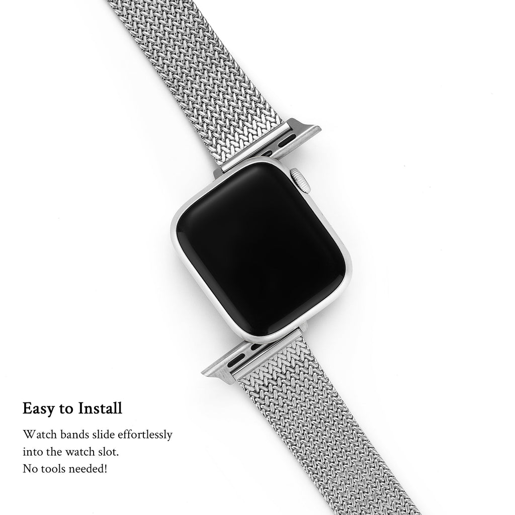 Polished Stainless Steel Watch Band for Apple Watch