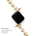 Rhinestone Geo Copper Watch Band
