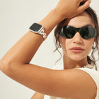 Sleek Geo Metal Watch Band for Apple Watch