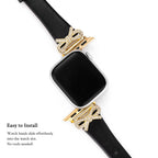 Crystal Bowknot Leather Watch Band for Apple Watch