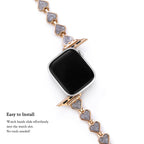 Glitter Love Metal Watch Band for Apple Watch
