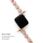 Rotatable Rhinestone Snowflake Watch Band for Apple Watch
