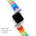 Unisex Rainbow Resin Watch Band for Apple Watch