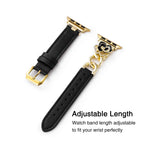 Camellia Chain Leather Watch Band for Apple Watch