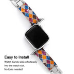 Exotic Diamond Lattice Watch Band