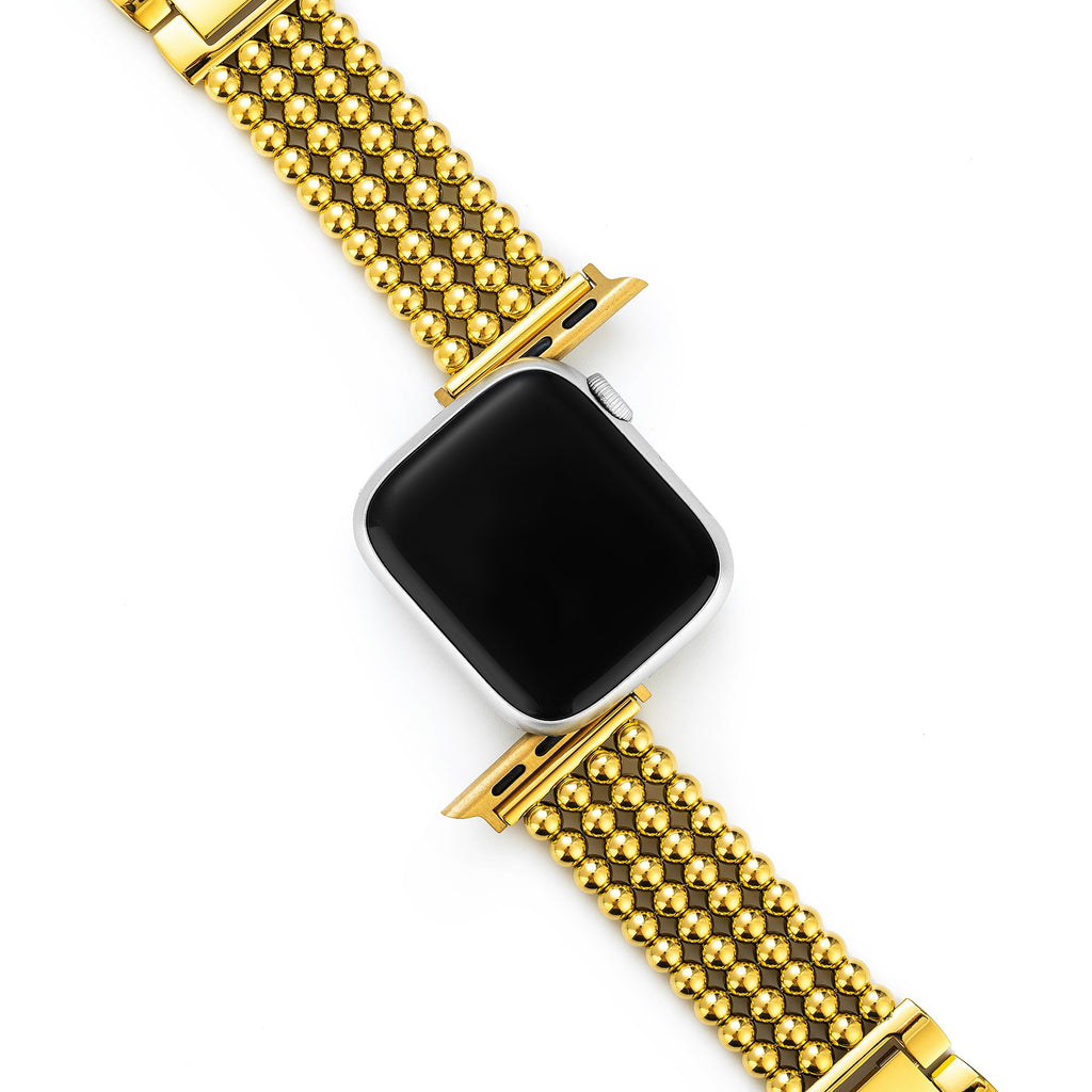 Stainless Steel Beaded Watch Band for Apple Watch