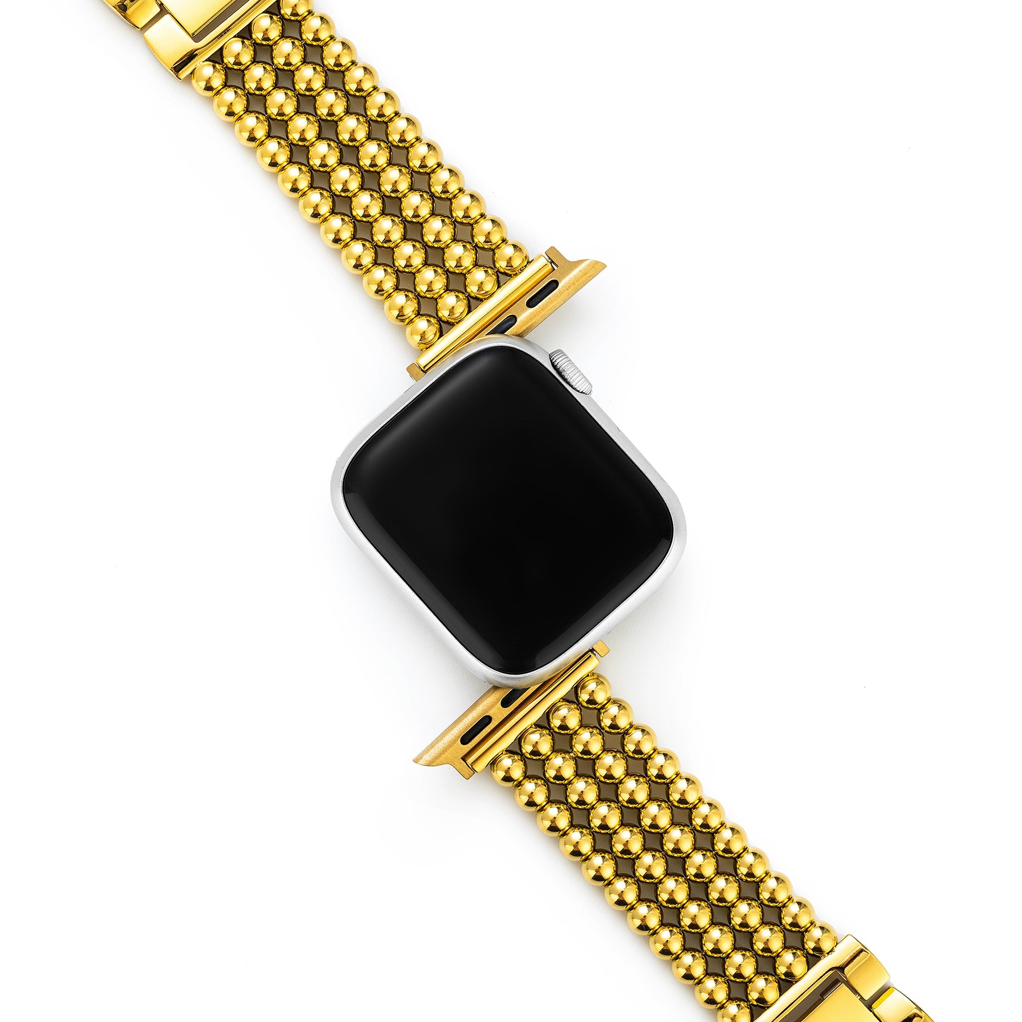 Stainless Steel Beaded Watch Band for Apple Watch