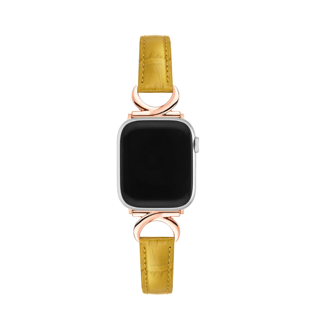 Bamboo Grainy Patent Leather Watch Band for Apple Watch