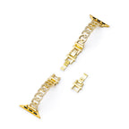 Rhinestone Circular Metal Watch Band