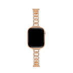 Rhinestone Circular Metal Watch Band